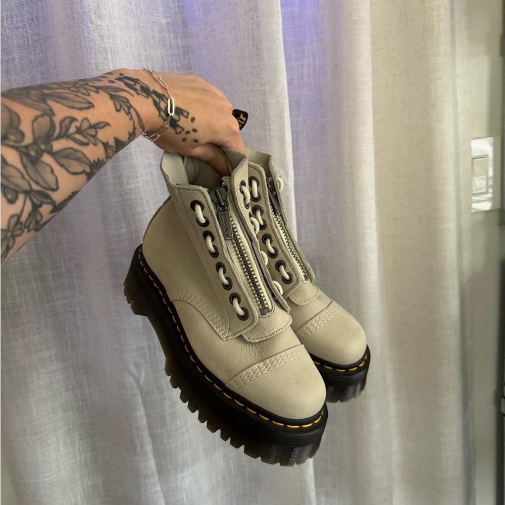 Dr. Martens Zip-up Mint Platform boots